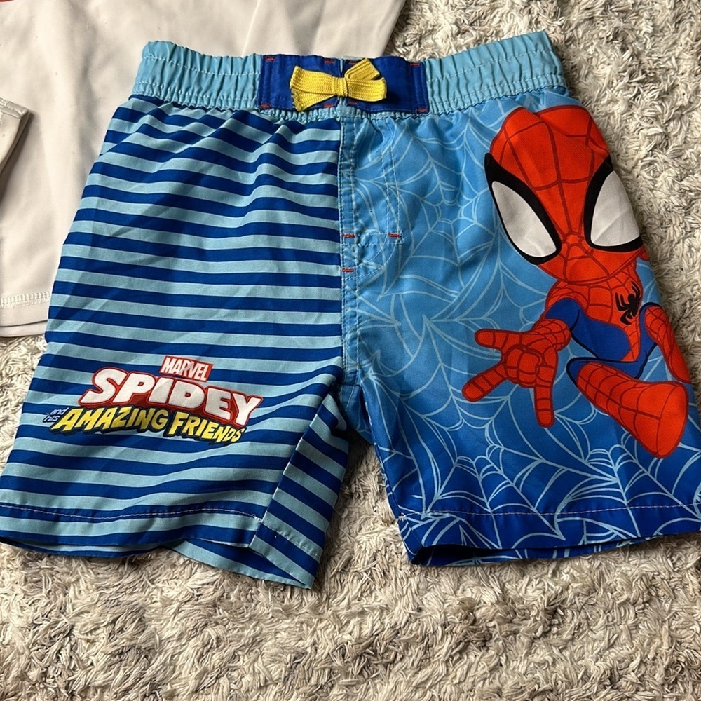 🍄3T, spidey swim shorts 3T marvel spidey and his amazing friends GUC